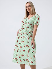 Verde - Yours Curve Limited Gingham Bardot Dress - Imagen 3 de 5