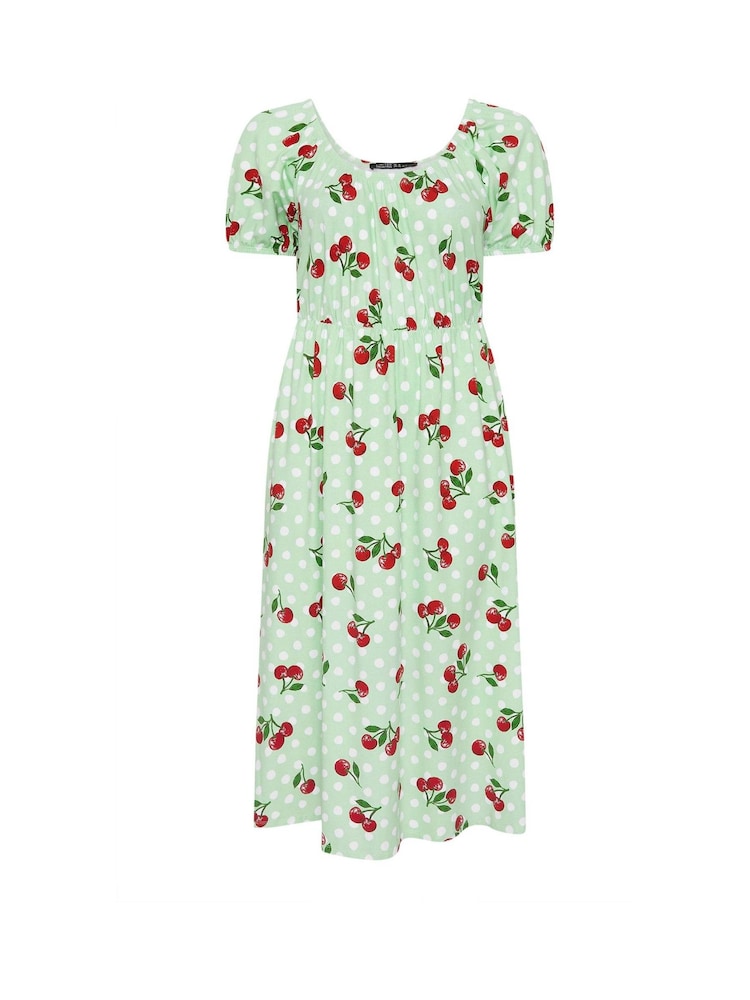 Verde - Yours Curve Limited Gingham Bardot Dress - Imagen 5 de 5