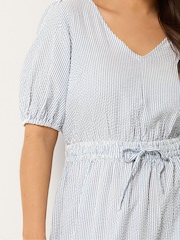 Yours Curve Blue Stripe Maxi Dress - Image 4 of 5