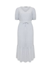 Yours Curve Blue Stripe Maxi Dress - Image 5 of 5