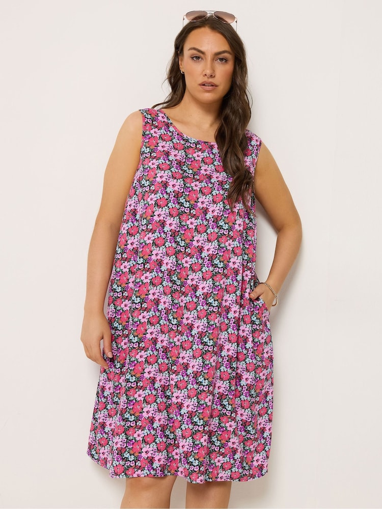 Yours Curve Black Swing Pocket Dress - Image 1 of 5