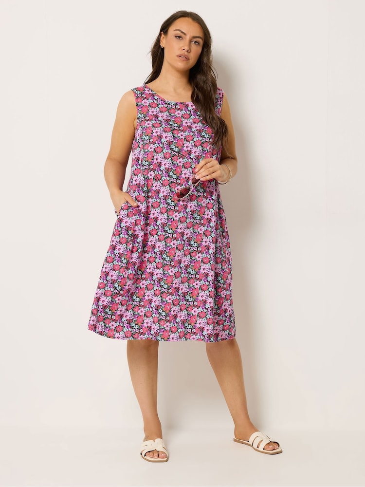 Yours Curve Black Swing Pocket Dress - Image 2 of 5