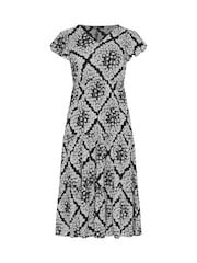 Yours Curve Black Shirred Smock Dress - Image 5 of 5