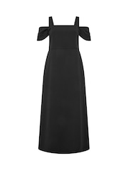Yours Curve Black London Cold Shoudler Maxi Dress - Image 5 of 5