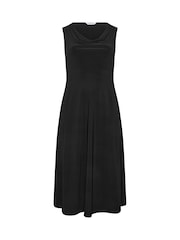 Yours Curve Black London Ity Cowl Lace Up Maxi Dress - Image 5 of 5
