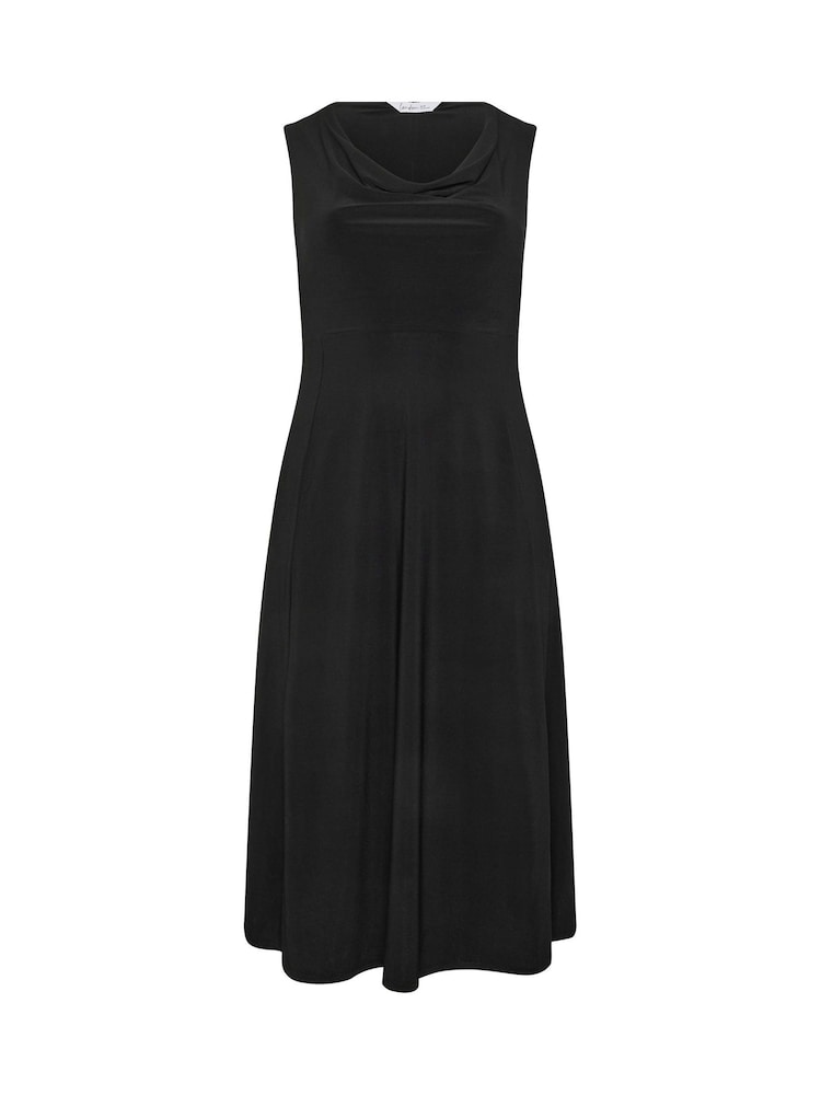 Yours Curve Black London Ity Cowl Lace Up Maxi Dress - Image 5 of 5 Yours Curve Black London Ity Cowl Lace Up Maxi Dress - Image 5 of 5