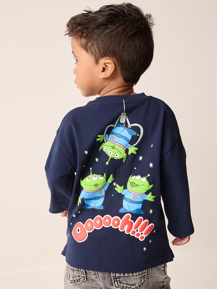 Navy Aliens Toy Story Long Sleeve T-Shirt (3mths-8yrs) - Image 2 of 4 Navy Aliens Toy Story Long Sleeve T-Shirt (3mths-8yrs) - Image 2 of 4