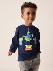 Navy Aliens Toy Story Long Sleeve T-Shirt (3mths-8yrs) - Image 4 of 4