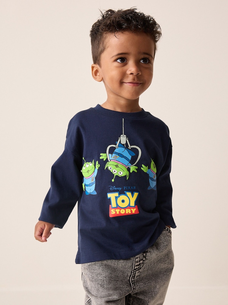 Navy Aliens Toy Story Long Sleeve T-Shirt (3mths-8yrs) - Image 4 of 4 Navy Aliens Toy Story Long Sleeve T-Shirt (3mths-8yrs) - Image 4 of 4