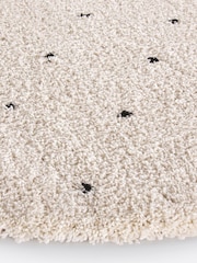 La Redoute Intérieurs White Black Ava Berber-Style Round Rug in Polka Dot - Image 3 of 3