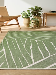 La Redoute Intérieurs Green Mokoa Flat Woven Indoor and Outdoor Rug - Image 1 of 5