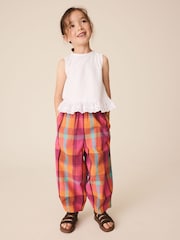Bright Seersucker Check Pullon Barrel Trousers (3-16yrs) - Image 2 of 8