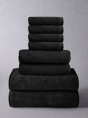 The Set 8 Pack Charcoal Grey Popcorn Textured Towel Bale - Image 1 of 1