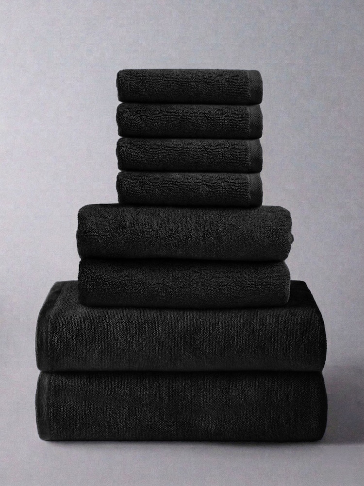 The Set 8 Pack Charcoal Grey Popcorn Textured Towel Bale - Image 1 of 1