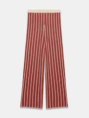 Mint Velvet Red Striped Knit Trousers - Image 7 of 7