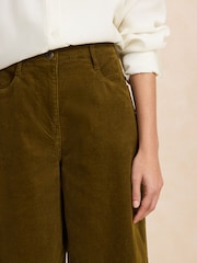 Olive Vihreä - Corduroy-tynnyrilahkeiset housut - Kuva 7 / 7