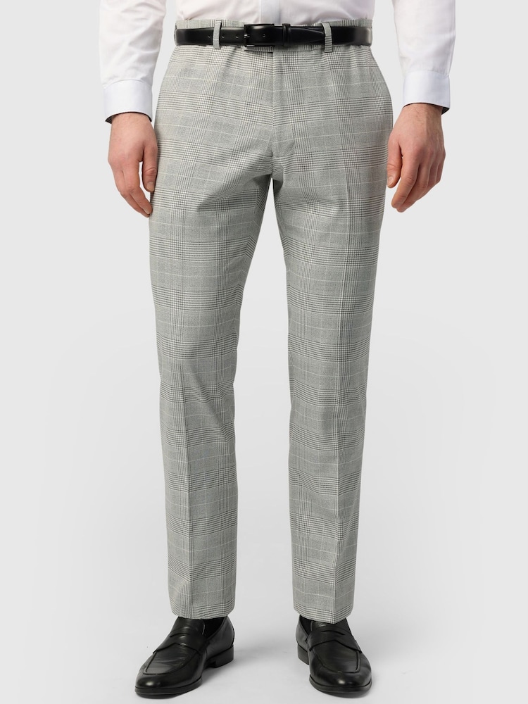 Antique Rogue Grey Monochrome Check Trousers - Image 1 of 1