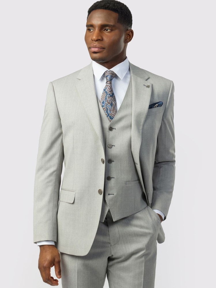 Ted Baker Tailoring Grey Twill Jacket - Image 1 of 6