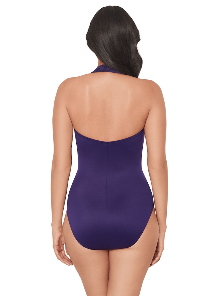 Miraclesuit Purple Razzle Dazzle Theia Soft Cup Swimsuit with Firm Tummy Control - Image 2 of 4