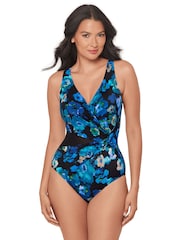 Miraclesuit Black Secret Garden Circe Soft Cup Swimsuit with Firm Tummy Control - Image 3 of 4