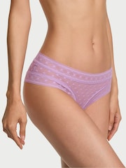 Victoria's Secret Candy Violet Purple Cheeky Geo Dot Lace Knickers - Image 1 of 2