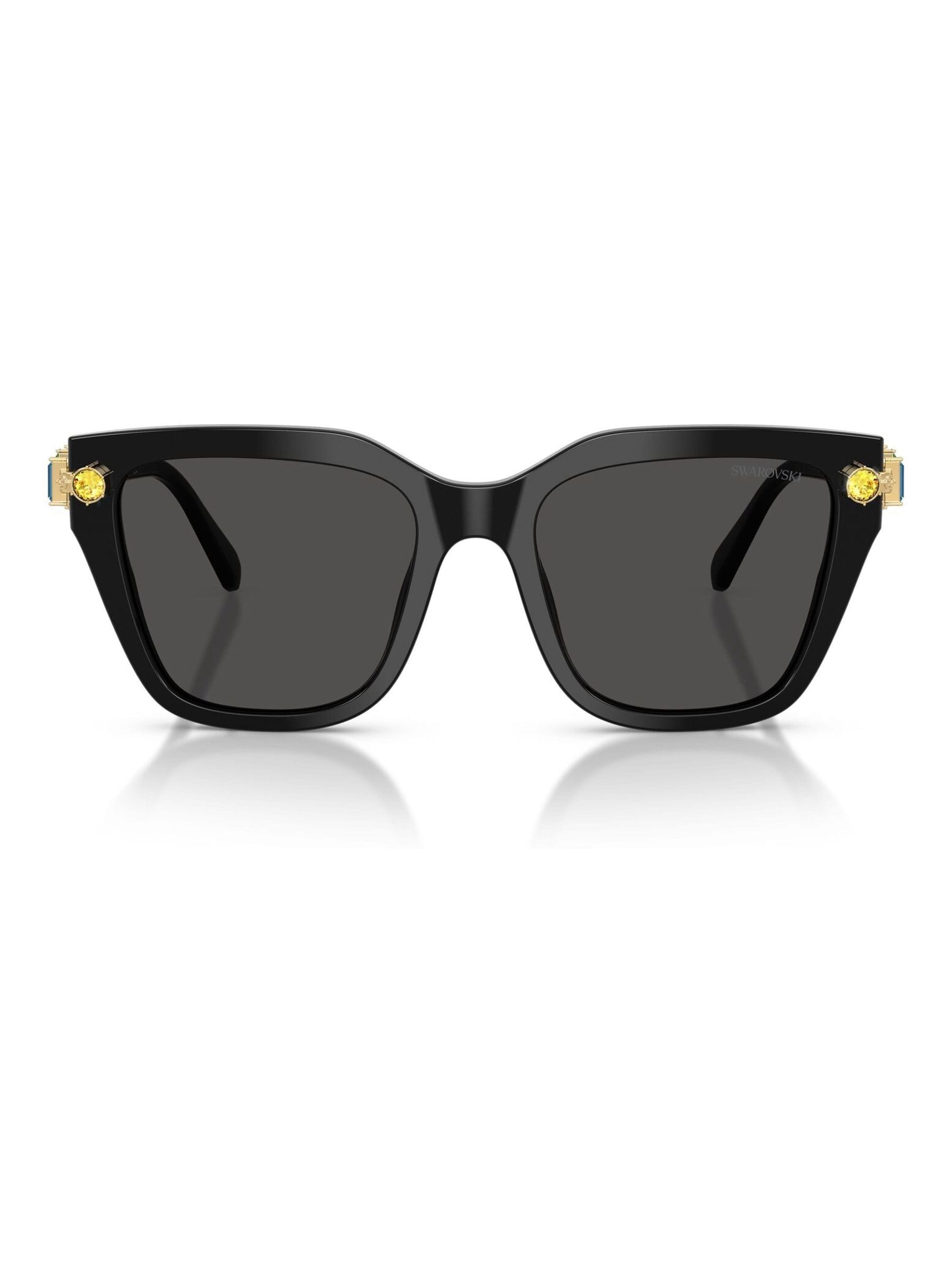 Swarovski Women's Black 0Sk6041 Irregular Sunglasses - Image 1