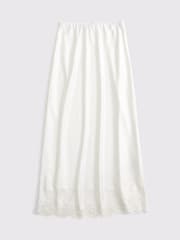Abercrombie & Fitch White Julia Lace Satin Skirt - Image 6 of 7