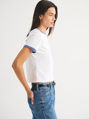 Abercrombie & Fitch White Boat Graphic T-Shirt - Image 5 of 7