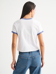 Abercrombie & Fitch White Boat Graphic T-Shirt - Image 6 of 7