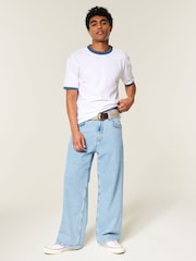 Hollister White Boxy Fit T-Shirt - Image 4 of 5