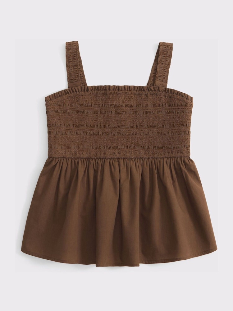 Abercrombie & Fitch Brown Convertible Smocked Top - Image 6 of 6