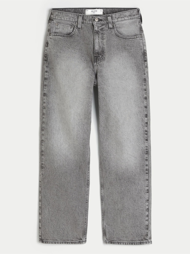 Hollister Grey Baggy Fit Jeans - Image 4 of 4