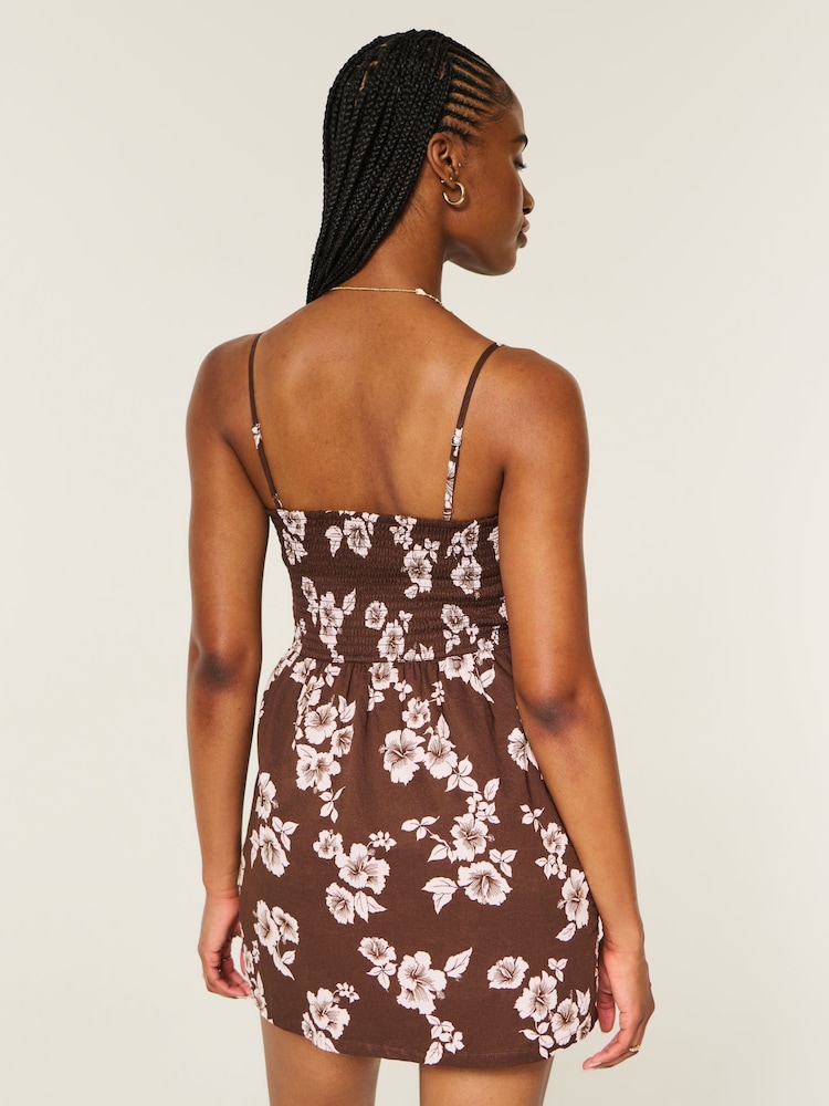 Hollister Brown Button Through Mini Dress - Image 2 of 3