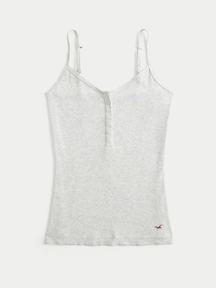 Hollister Grey Henley Camisoles - Image 4 of 4