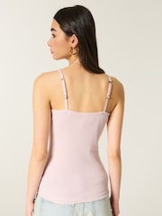 Hollister Pink Henley Cami Top - Image 3 of 5