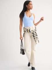 Abercrombie & Fitch Blue Bra Free Snatched Seamless Halter Top - Image 2 of 6