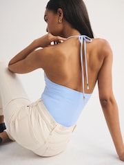 Abercrombie & Fitch Blue Bra Free Snatched Seamless Halter Top - Image 4 of 6