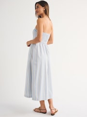 Abercrombie & Fitch Blue Emerson 2.0 Strapless Midi Dress - Image 3 of 4