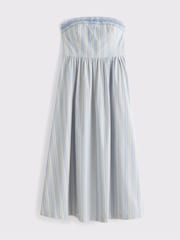 Abercrombie & Fitch Blue Emerson 2.0 Strapless Midi Dress - Image 4 of 4