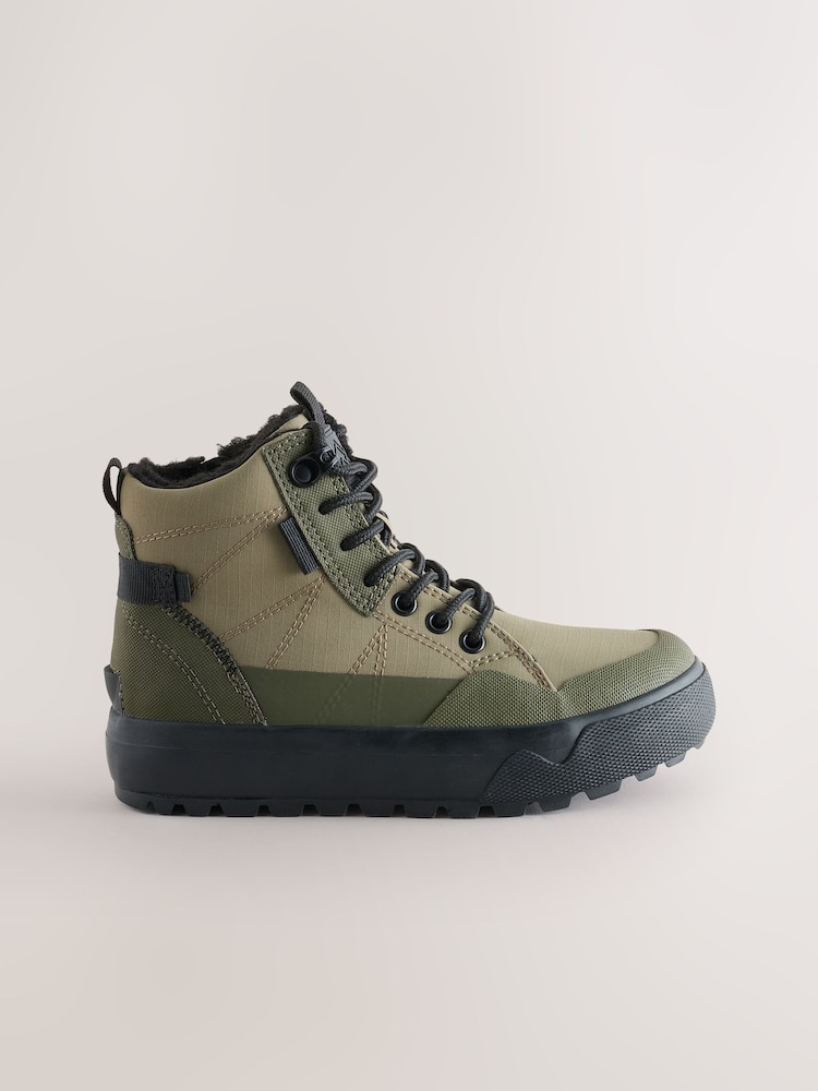 Khaki Green Standard Fit (F) Skate Cleat High Top Boots - Image 2 of 6 Khaki Green Standard Fit (F) Skate Cleat High Top Boots - Image 2 of 6