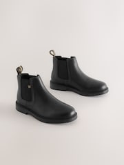 Black Standard Fit (F) Leather Chelsea Boots - Image 1 of 5