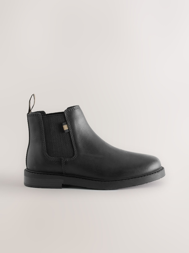 Black Standard Fit (F) Leather Chelsea Boots - Image 2 of 5 Black Standard Fit (F) Leather Chelsea Boots - Image 2 of 5