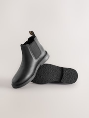 Black Standard Fit (F) Leather Chelsea Boots - Image 3 of 5