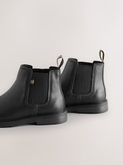 Black Standard Fit (F) Leather Chelsea Boots - Image 4 of 5
