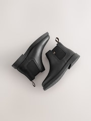 Black Standard Fit (F) Leather Chelsea Boots - Image 5 of 5