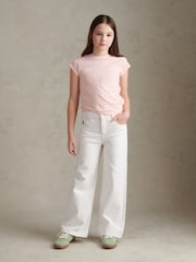 U.S. Polo Assn. Pink Script Logo Cap Sleeve T-Shirt - Image 3 of 7