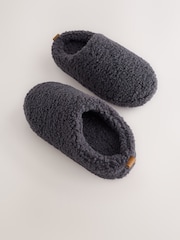Grey Borg Warm Lined Slipper Mules - Image 5 of 5