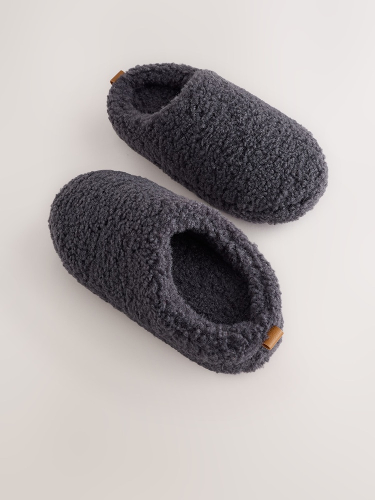 Grey Borg Warm Lined Slipper Mules - Image 5 of 5 Grey Borg Warm Lined Slipper Mules - Image 5 of 5