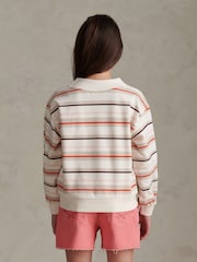 U.S. Polo Assn Natural Stripe Logo V-Neck Sweat Top - Image 4 of 6