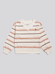 U.S. Polo Assn Natural Stripe Logo V-Neck Sweat Top - Image 5 of 6